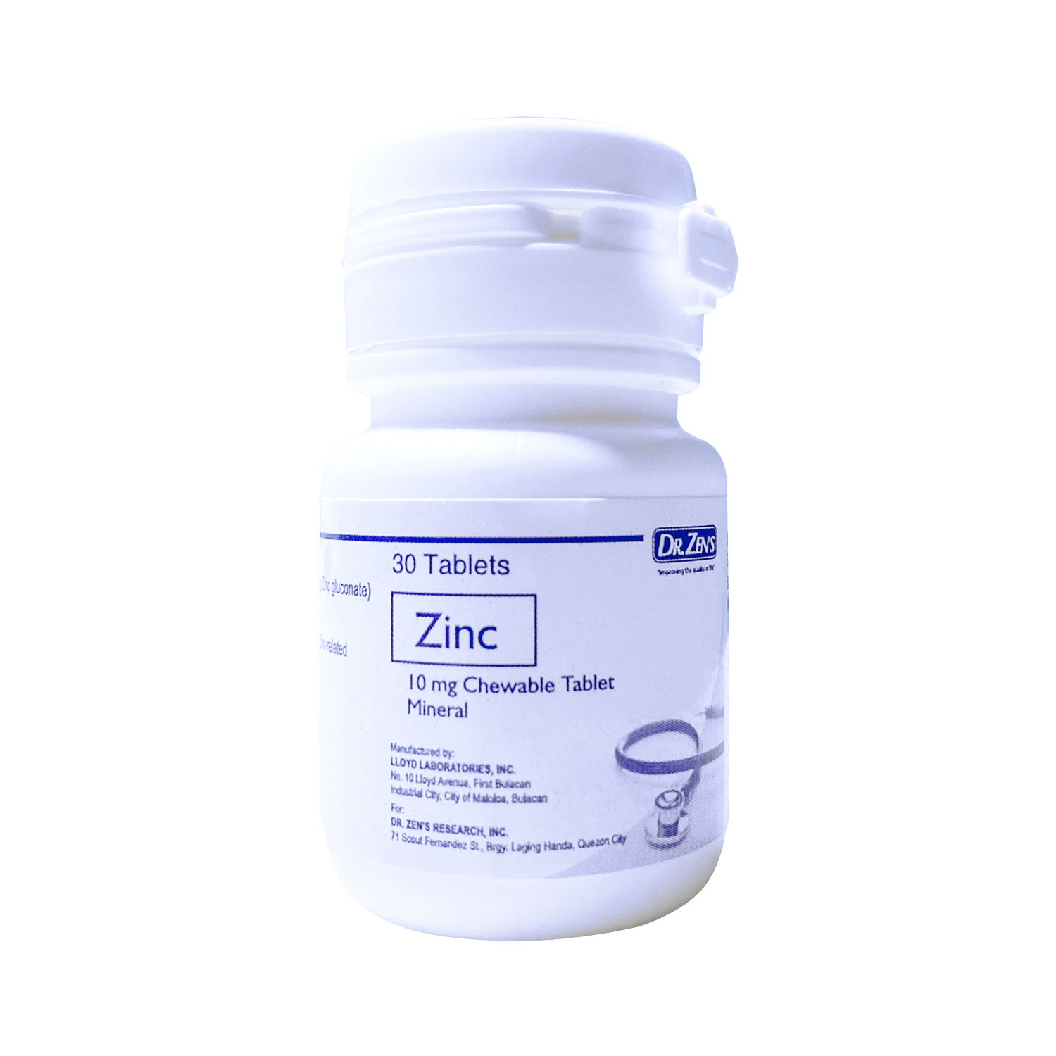 Zinc Gluconate 10mg Chewable Tablet Dr. Zen's